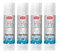 SolaDirect 15 G Glue Sticks, Gel Glue Sticks, Clear, Washable, Non-Toxic, Odourless, Ideal For School, Office, Everyday Use (Pack Of 4)