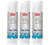 SolaDirect 15 G Glue Sticks, Gel Glue Sticks, Clear, Washable, Non-Toxic, Odourless, Ideal For School, Office, Everyday Use (Pack Of 3)