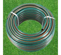 SolaDirect 15M / 49Ft Garden Hose Pipe - 1/2" 4-Layer Pvc Hosepipe - Economy Outdoor Green Watering Tube