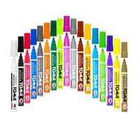 SolaDirect 17 Colours Set Of Oil-Based Paint Marker Pens Permanent - 2.5mm Round Tip, Fast-Drying Waterproof Ink - Universal For All Surfaces