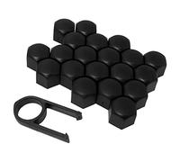 SolaDirect 17mm Wheel Nut Covers, 20pcs Car Wheel Nut Caps, Universal Wheel Bolt Covers with Removal Tool (Black)