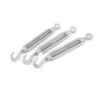 SolaDirect 2 Pcs Of M6 Hook - Eye Turnbuckle Tensioner For Wire Tension Garden Rope Hooks Cable Garden Support Wire Turnbuckle Strainer