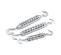 SolaDirect 2 Pcs Of M8 Hook - Hook Turnbuckle Tensioner For Wire Tension Garden Rope Hooks Cable Garden Support Wire Turnbuckle Strainer