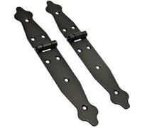 SolaDirect 2 Pcs X 100+150 mm Backflap Hinge Black, Steel Back Flap Hinges, Weather Resistant, Rust Proof Powder Coating, Strap Hinges