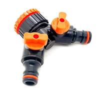 SolaDirect 2 Way Garden Tap Connector, Garden Hose Tap Y Splitter Connector With Individual On/off Valves
