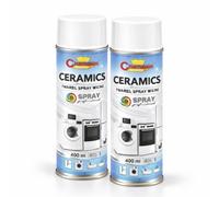 SolaDirect 2 X 400 Ml Ceramics White Enamel Paint - Bath & Appliance Repair Paint - High Gloss, Scratch Resistant