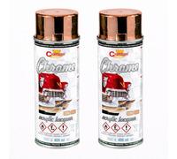 SolaDirect 2 X 400 Ml Copper Super Chrome Metallic Acrylic Paint - High Gloss Decorative Finish