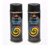 SolaDirect 2 X 400 Ml Jet Black Matt (Ral 9005) Universal Gloss Enamel Paint - Fast Drying High Shine - Interior & Exterior