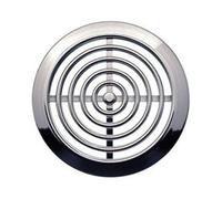 SolaDirect 2 X Chrome Round Air Vent Grille 45 mm / 52 mm Soffit Furniture Ventilation Cover