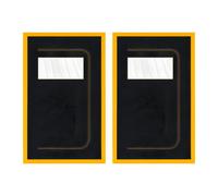 SolaDirect 2 X Dust Door With Window & Zip 110 X 220 Cm - Dust-Barrier Doorway Curtain - Two-Way C-Path Zip - Viewing Panel - Tape-Mount