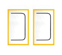 SolaDirect 2 X Dust Door With Zip 110 X 220Cm - Renovation Dust-Barrier Curtain For Doorways - Double-Sided Zipper - Tape Mount - Trim To Fit