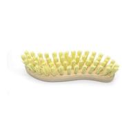 SolaDirect 2 X Large Traditional Floor Scrubbing Brushes Hard Bristle Beech Wooden Handle Yellow Bristle