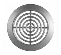 SolaDirect 2 X Silver Round Air Vent Grille 45 mm / 52 mm Soffit Furniture Ventilation Cover