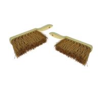 SolaDirect 2 X Soft Coco Hand Brush With Natural Coconut Bristles - 28Cm Wooden Counter Bench Tabletop Cleaning Brush - Eco-Friendly