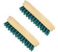 SolaDirect 2 X Wooden Hand Scrubbing Brush With Stiff Bristles, Multipurpose And Water Resistant, Easy To Use And Long-Lasting