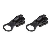 SolaDirect 2 x Zipper Sliders Pullers Replacements Metal Pull Tabs Zip Fixer Parts for Repair Jeans, Coats, Jackets, Zippers (Black for No 5 Zippers)