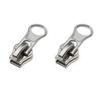 SolaDirect 2 x Zipper Sliders Pullers Replacements Metal Pull Tabs Zip Fixer Parts for Repair Jeans, Coats, Jackets, Zippers (Black for No 5 Zippers)