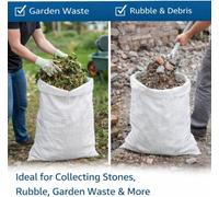 SolaDirect 20 X Bags Sacks Woven Large Extra Heavy Duty Rubble Sand Bags Sacks Polypropylene (65 X 105 Cm)