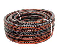 SolaDirect 25 M / 82 Ft Garden Hose Pipe - 1/2" Kink-Free 6-Layer Reinforced Non-Toxic Phthalate-Free Pvc Hosepipe - Watering Tube - Black