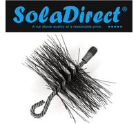 SolaDirect 250mm Chimney Brush Head, Stiff Metal Wire Chimney Brush Head, Removes Stubborn Dirt And Debris From Flue And Chimney Walls