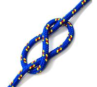 SolaDirect 2mm X 5 Metres / 16.4 Ft Of Blue & Yellow Polypropylene Rope, Solid Braided Poly Rope Cord Twine For Boating, Yachting, Camping