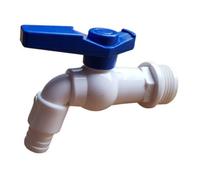 SolaDirect 3/4" Bspm Faucet Tap With Valve For Buckets Water Tank Butt Bucket Garden (White, Small)