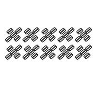 SolaDirect 3 Bar Tri Glide Sliders Buckles Fasteners For 30 mm / 1.18 In Webbing Strap, Backpack, Bag - Black, Plastic (Pack Of 50)