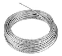 SolaDirect 3 mm Thick Wire Rope Wire Cable - 20 Metres / 65.61 Ft - Galvanised Metal Steel Rope