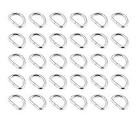 SolaDirect 30 Pcs Buckles Set For 40 mm / 1.57" Webbing Strap, 30 X D Rings, Metal, Silver, Bag Making, Accessories, Straps, Diy, Crafts