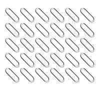 SolaDirect 30 Pcs Buckles Set for 40 mm / 1.57" Webbing Strap, 30 x Oval Loops, Metal, Silver, Bag Making, Accessories, Straps, DIY, Crafts