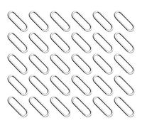 SolaDirect 30 Pcs Buckles Set For 40 mm / 1.57" Webbing Strap, 30 X Oval Loops, Metal, Silver, Bag Making, Accessories, Straps, Diy, Crafts