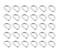SolaDirect 30 Pcs Buckles Set for 50 mm / 2" Webbing Strap, 30 x D Rings, Metal, Silver, Bag Making, Accessories, Straps, DIY, Crafts