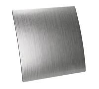 SolaDirect 4 in / 100 mm Bathroom Fan - Extractor Fan for Bathroom and Kitchen - IPX 4 - Turbo with Timer (Silver - Escudo)