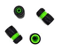 SolaDirect 4 Pack Hose End Quick Connect Fitting 1/2" Garden Hose Pipe Quick Connector (Green / Black)