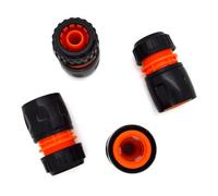 SolaDirect 4 Pack Hose End Quick Connect Fitting 1/2" Garden Hose Pipe Quick Connector (Orange / Black)
