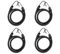SolaDirect 4 X 85 Cm / 33" Heavy Duty Bungee Cord With Hooks - Strong 8mm Elastic Luggage Straps For Roof Rack, Travel, Camping, Car Boot