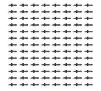 SolaDirect 4mm Adaptor Barb X Thread Micro Irrigation Fittings - Pack Of 100 Barbed To Threaded Connectors For Drip Line, Micro Tube