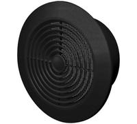 SolaDirect 5-Inch / 125 mm Circular Ceiling Mounted Air Vent Grille Cover, Round Ventilation Extract/supply Valve Diffuser (Black)