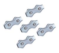 SolaDirect 5 X 5 mm Electric Fence Wire Connector Rope Clip Duplex Bolt Cable Clamp Poly Electric Fencing Joint