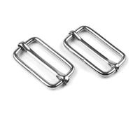SolaDirect 50 X 20 mm 3 Bar / Tri Glide Sliders Buckles Fasteners Backpack, For Webbing Strap, Bag, Accessories, Metal, Silver