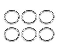 SolaDirect 6 Pcs Buckles Set For 40 mm / 1.57" Webbing Strap, 6 X O Rings, Metal, Silver, Bag Making, Accessories, Straps, Diy, Crafts