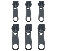 SolaDirect 6 Pcs Set Zipper Repair Kit Zip Sliders Spirals Instant Fix Your Own DIY Sewing (Grey Dark)