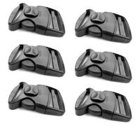 SolaDirect 6 X Side Release Buckles, Heavy-Duty With A Lock Slider, Black Plastic Buckles For 50 mm / 2 In Webbing Strap