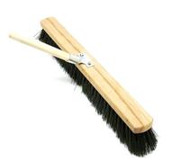 SolaDirect 60 Cm / 24 In Traditional Wooden Sweeping Broom Soft Bristle Brush For Indoor Outdoor Yard With 115 Cm Long Handle