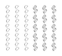 SolaDirect 60 Pcs Buckles Set for 25 mm / 1" Webbing Strap, 30 x D Rings and 30 x Triglide Sliders, Metal, Silver, Bag Making, Accessories, Straps, DIY, Crafts