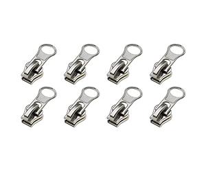 SolaDirect 8 x Zipper Sliders Pullers Replacements Metal Pull Tabs Zip Fixer Parts for Repair Jeans, Coats, Jackets, Zippers (Black for No 5 Zippers)