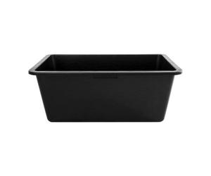 SolaDirect 80 Litre Heavy Duty Multi Tub Bucket - 76 X 49 X 30 Cm Rectangular Black Utility Container For Agriculture, Gardening, Equestrian