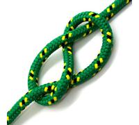 SolaDirect 8mm X 10 Metres / 32.8 Ft Of Green & Yellow Polypropylene Rope, Solid Braided Poly Rope Cord Twine For Boating, Yachting, Camping
