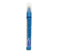 SolaDirect Acrylic Paint Marker Pen Permanent For Stone Leather Fabric Plastic (Metallic Light Blue)