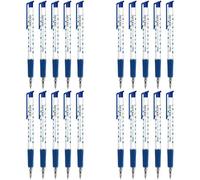 SolaDirect Ballpoint Pens, Retractable Smudge Free Pens, Extra Fine Point 0.5 mm, Ideal For School, Office, Everyday Use (Blue, 20 Pens)